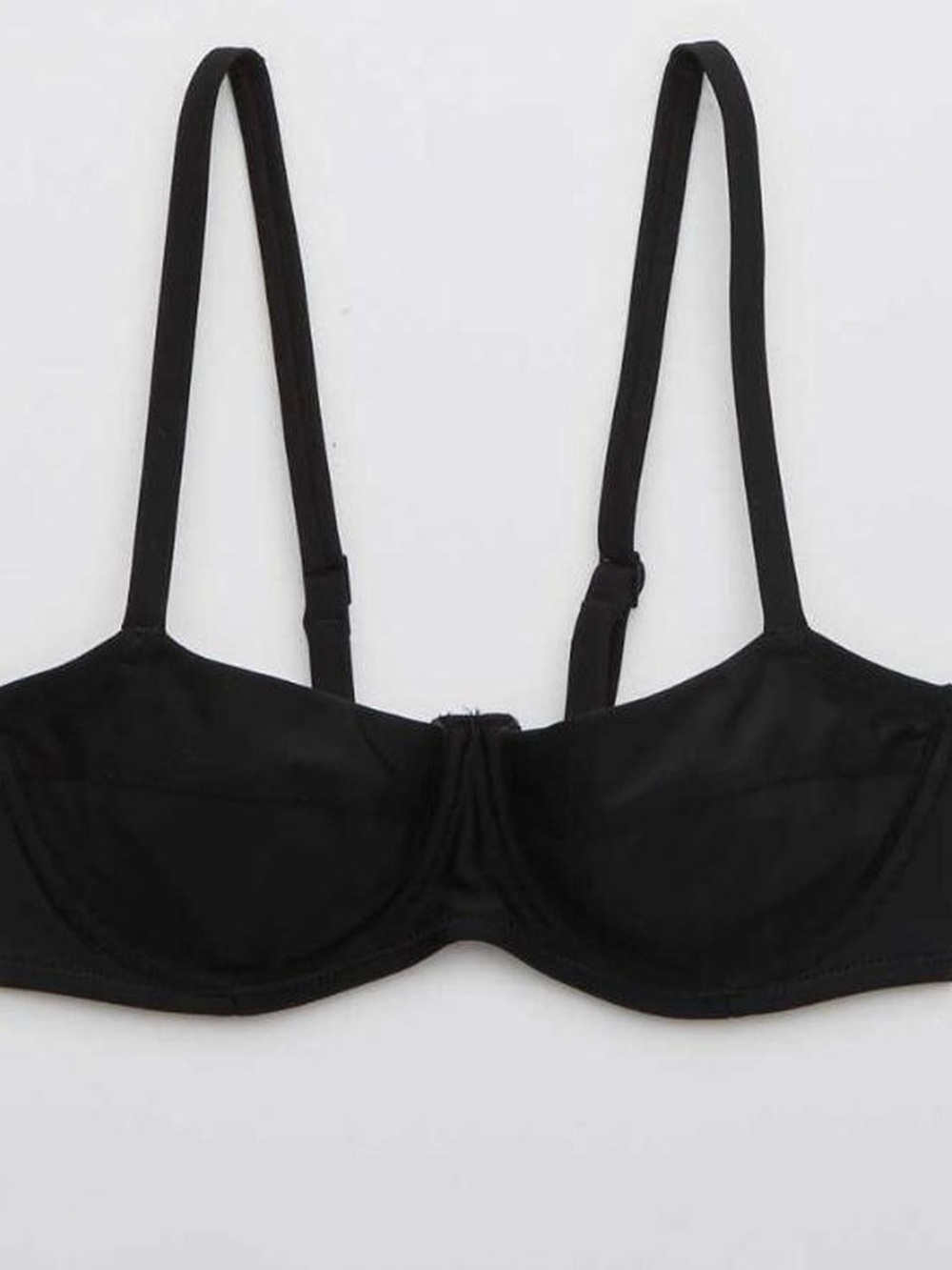 American Eagle Outfitters Black Underwire Swim Bikini Top with Adjustable Straps